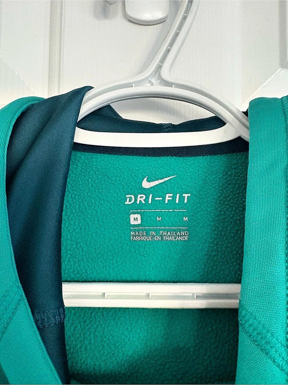 Nike Pro Dri-FIT Fleece Fitness Hoodie Green Medium - Picture 4 of 5